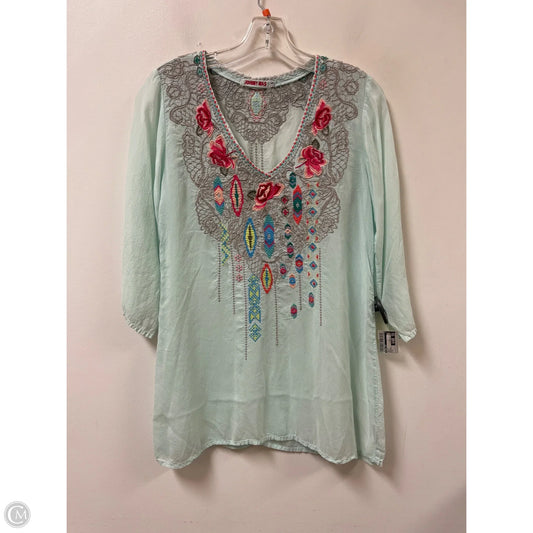 Top Long Sleeve By Johnny Was In Green, Size: S