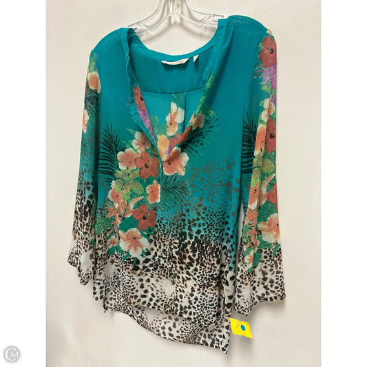 Tunic Long Sleeve By Soft Surroundings In Teal, Size: Xs