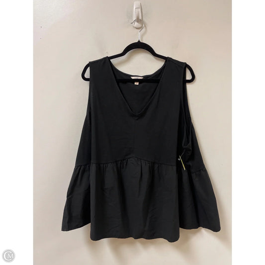 Top Sleeveless By Terra & Sky In Black, Size: 3x