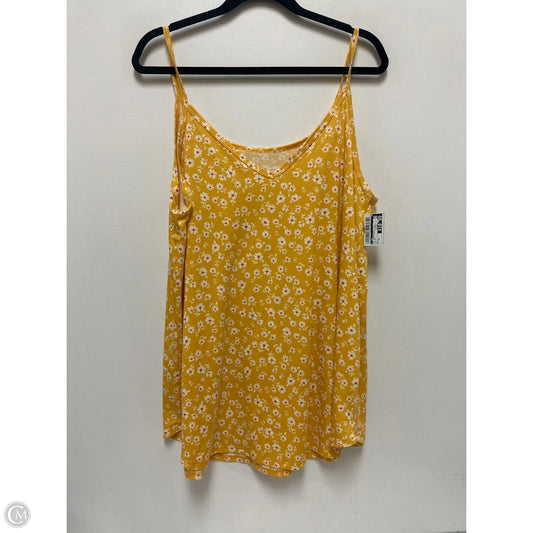 Top Sleeveless By Cmc In Yellow, Size: 3x