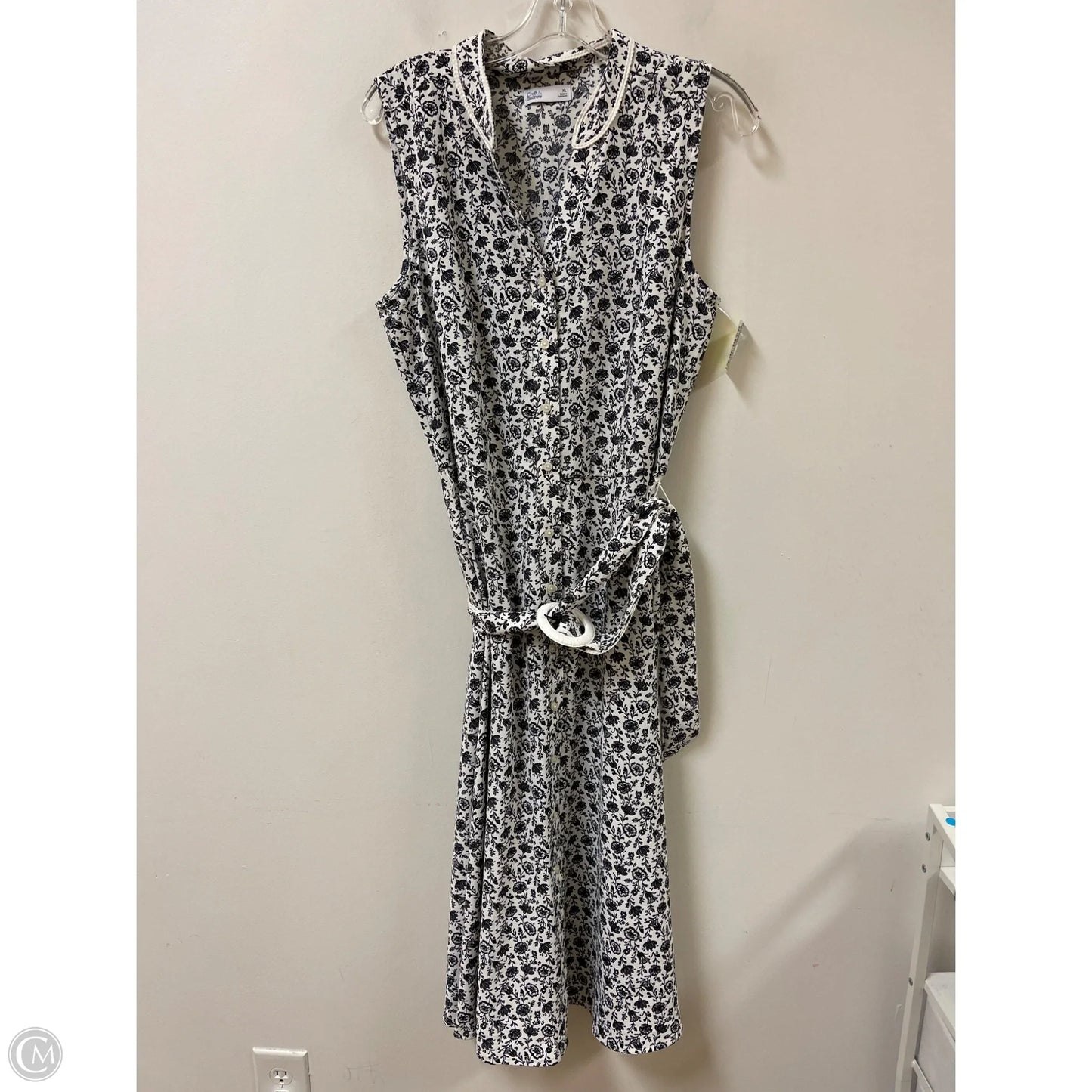 Dress Casual Maxi By Croft And Barrow In Black & White, Size: Xl