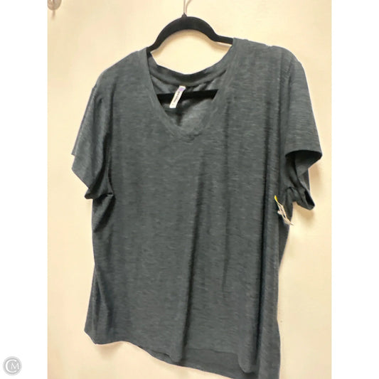 Athletic Top Short Sleeve By Clothes Mentor In Grey, Size: 3x