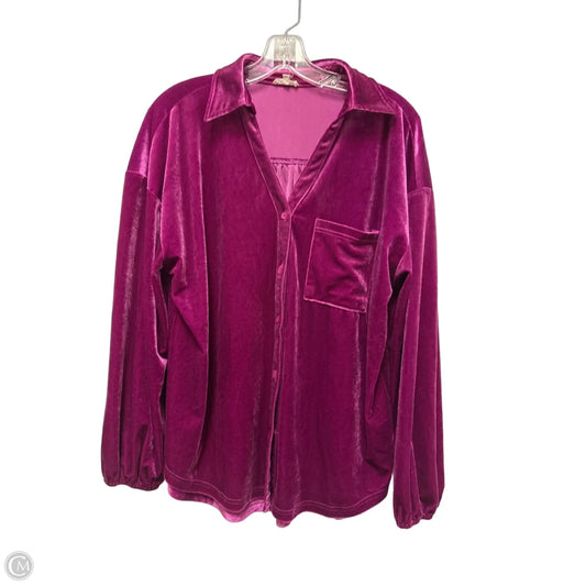Blouse Long Sleeve By Jodifl In Purple, Size: M