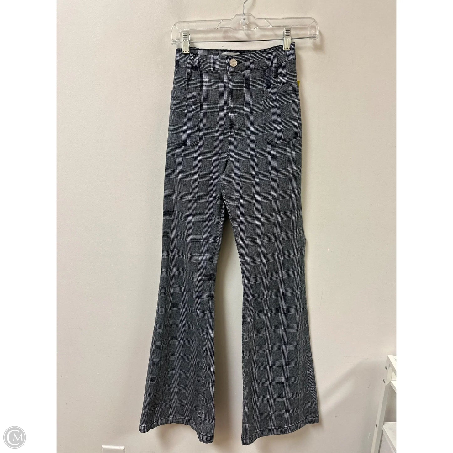Jeans Flared By Frame In Black & White, Size: 12