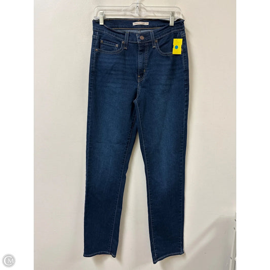 Jeans Straight By Levis In Blue Denim, Size: 8