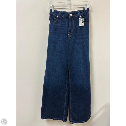 Jeans Wide Leg By H&m In Blue Denim, Size: 8