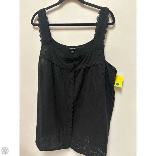 Top Sleeveless By Torrid In Black, Size: 1x