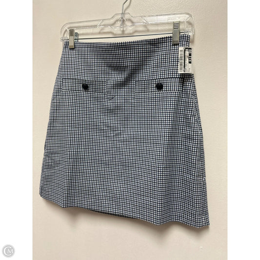Skirt Mini & Short By Loft In Blue & White, Size: 0