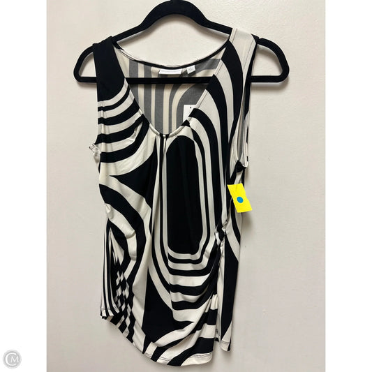 Top Sleeveless By New York And Co In Black & White, Size: M