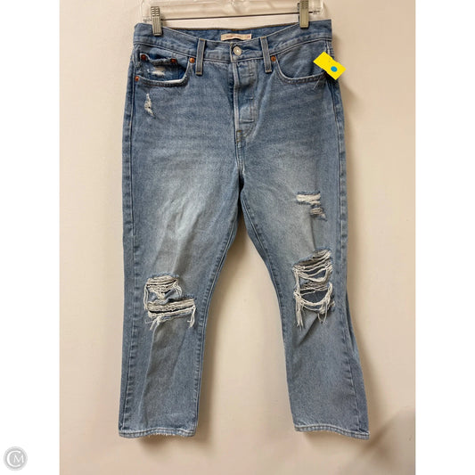 Jeans Straight By Levis In Blue Denim, Size: 8