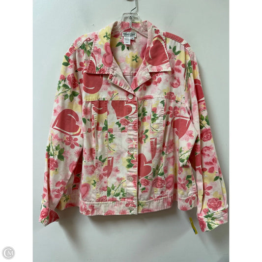 Jacket Denim By Coldwater Creek In Pink, Size: 3x