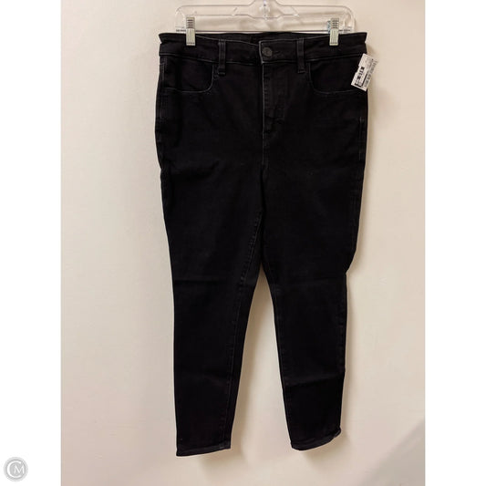 Jeans Skinny By American Eagle In Black Denim, Size: 12