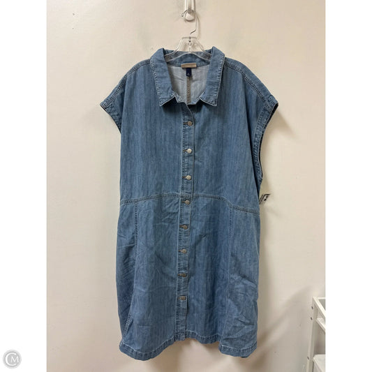 Dress Casual Short By Universal Thread In Blue Denim, Size: 3x