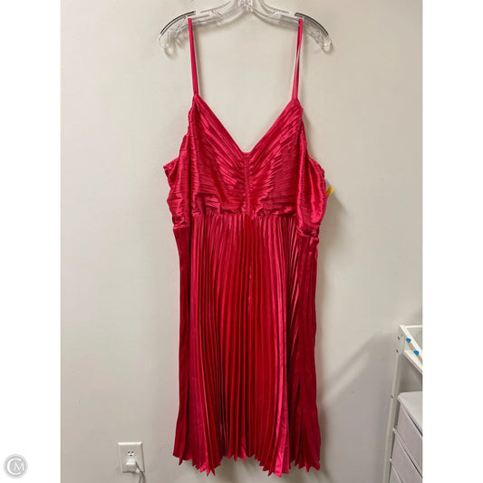 Dress Casual Midi By Ava & Viv In Pink, Size: 3x