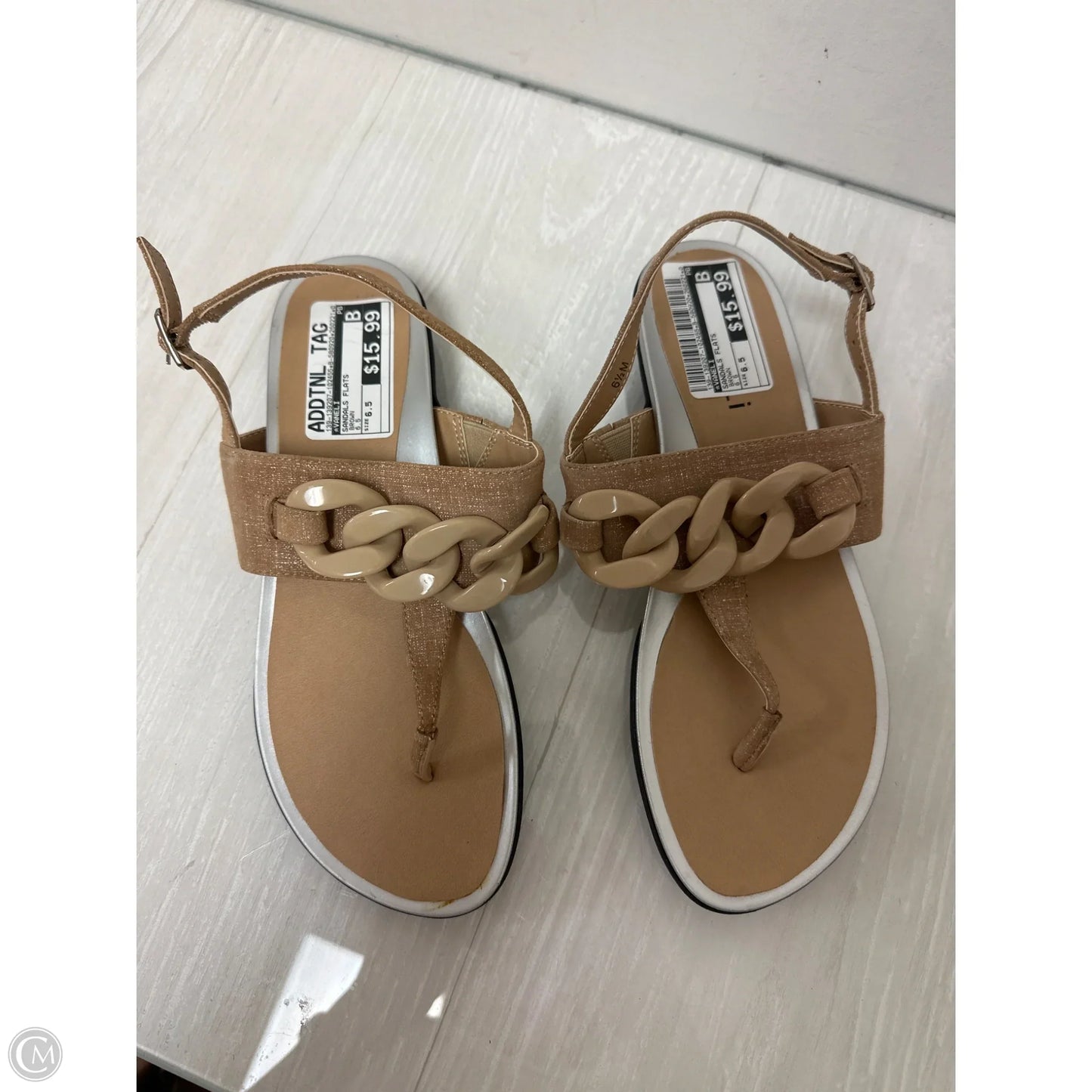 Sandals Flats By Vaneli In Brown, Size: 6.5