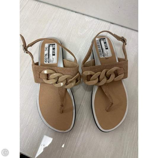 Sandals Flats By Vaneli In Brown, Size: 6.5