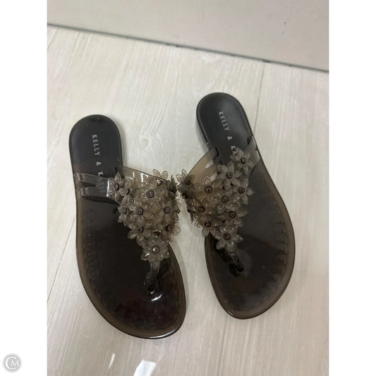 Sandals Flip Flops By Kelly And Katie In Grey, Size: 6