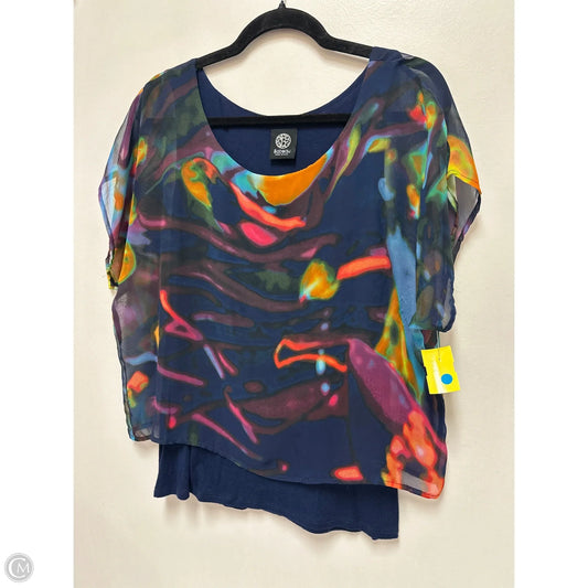 Top Short Sleeve By Bobeau In Multi-colored, Size: S
