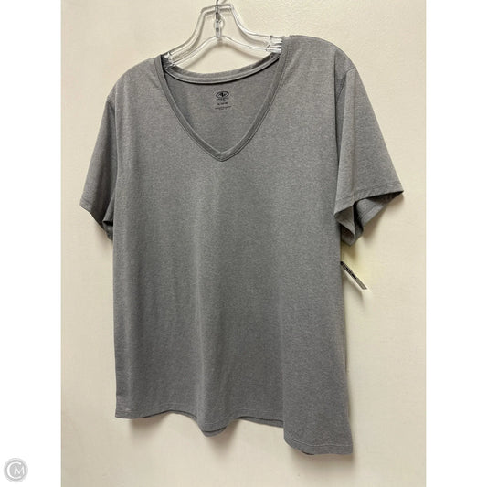 Athletic Top Short Sleeve By Athletic Works In Grey, Size: Xl