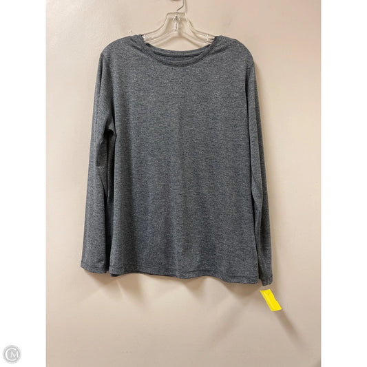 Athletic Top Long Sleeve Crewneck By Athletic Works In Grey, Size: L