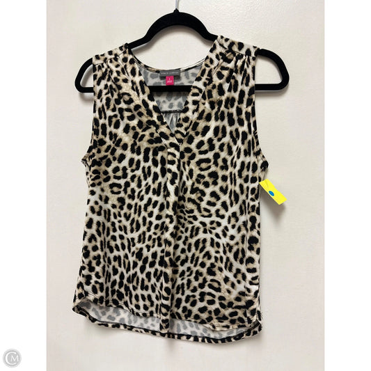 Top Sleeveless By Vince Camuto In Animal Print, Size: S