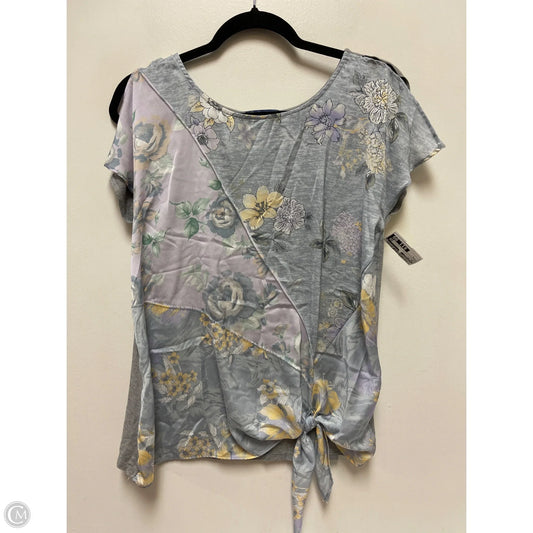 Top Short Sleeve By Democracy In Grey, Size: S