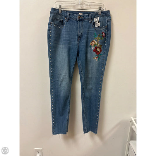 Jeans Skinny By Reba In Blue Denim, Size: 12