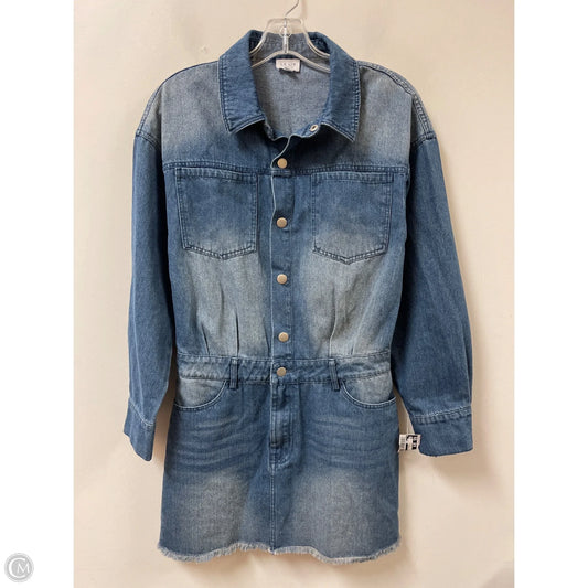 Dress Casual Short By Le Lis In Blue Denim, Size: S