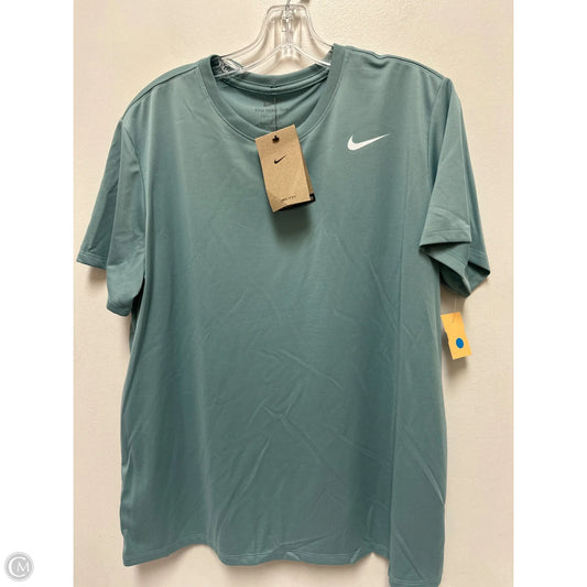 Athletic Top Short Sleeve By Nike In Blue, Size: Xl