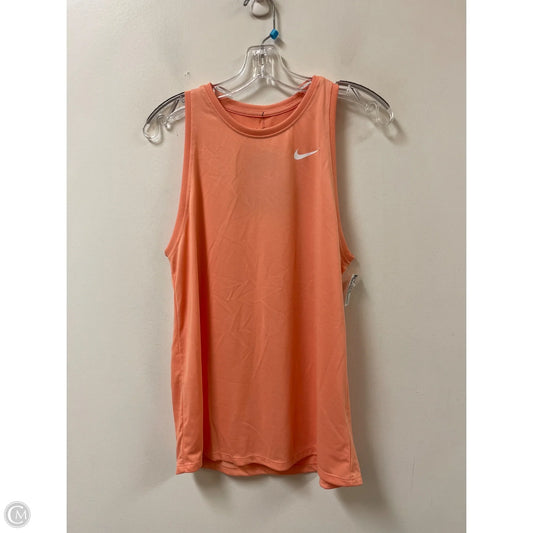 Athletic Tank Top By Nike In Orange, Size: M