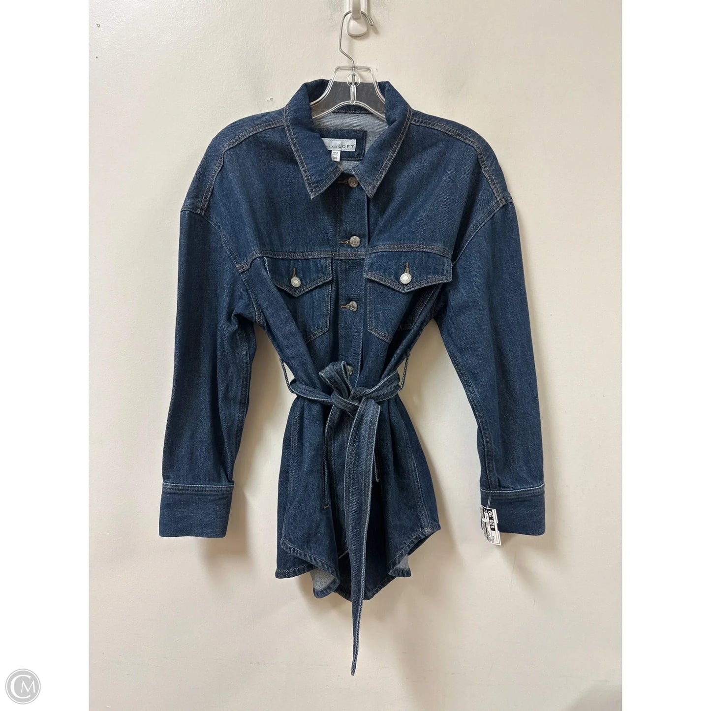 Jacket Denim By Loft In Blue Denim, Size: Xs