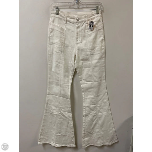 Jeans Flared By Entro In White Denim, Size: 4
