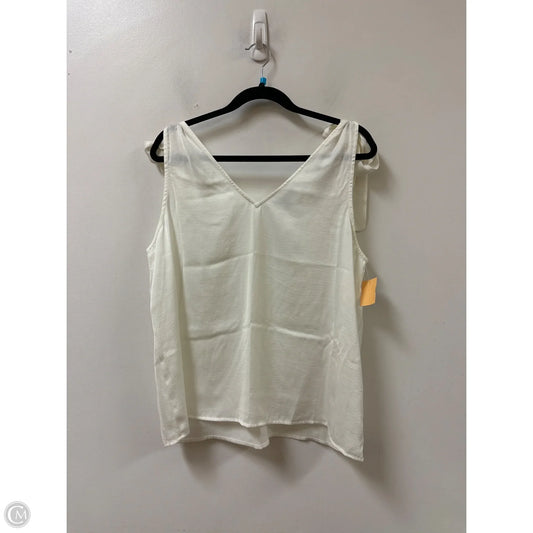Top Sleeveless By Banana Republic In White, Size: L
