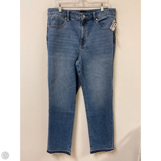 Jeans Straight By Talbots In Blue Denim, Size: 12
