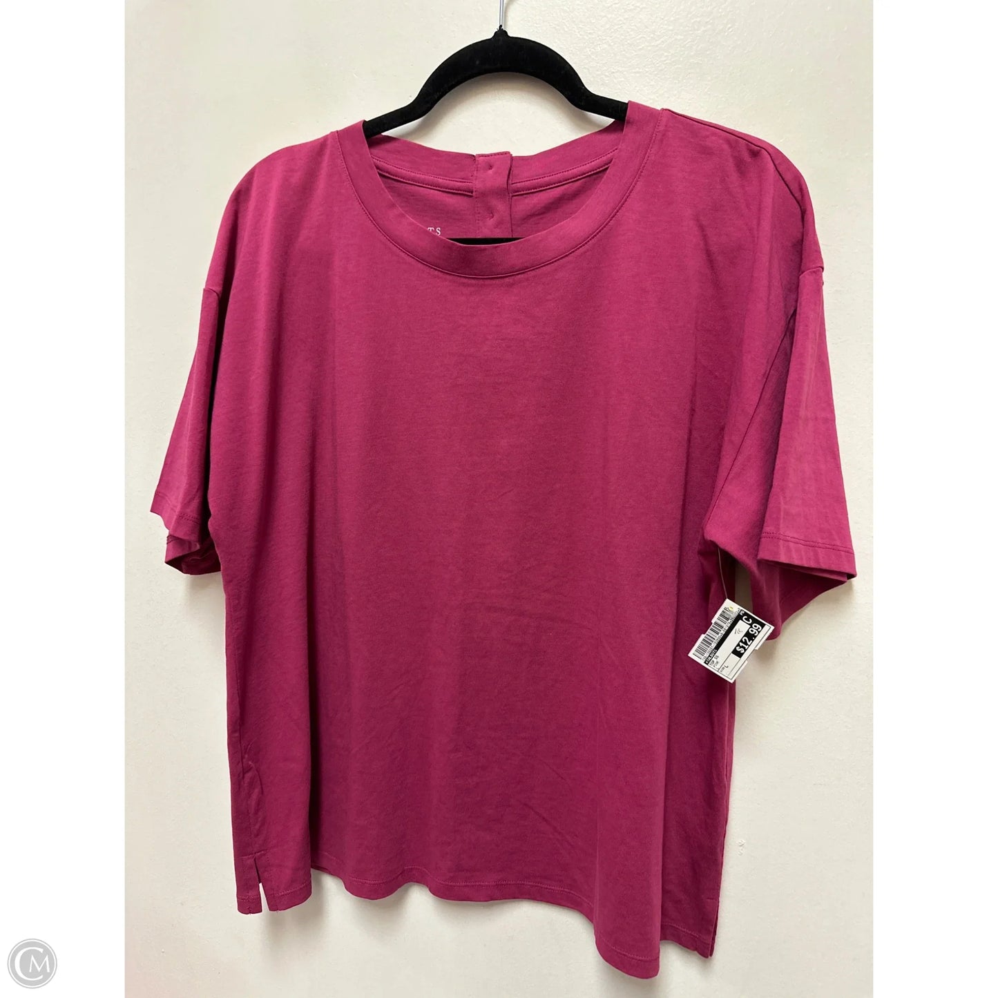 Top Short Sleeve By Talbots In Pink, Size: L