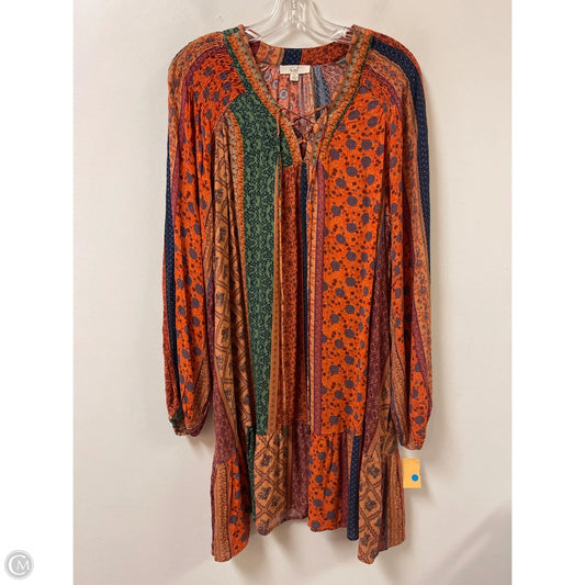 Dress Casual Short By Easel In Green & Orange, Size: S