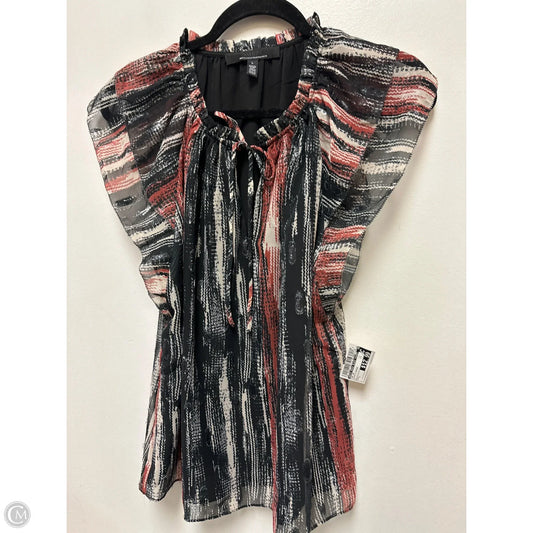 Top Short Sleeve By White House Black Market In Black & Orange, Size: L