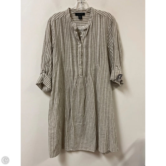 Dress Casual Short By Tahari In Brown & White, Size: L