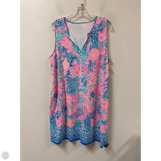 Dress Designer By Lilly Pulitzer In Blue & Pink, Size: Xl