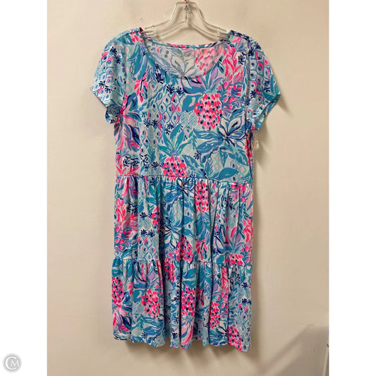 Dress Designer By Lilly Pulitzer In Blue & Pink, Size: M