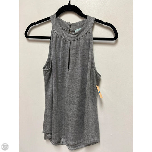Top Sleeveless By Veronica M In Silver, Size: S