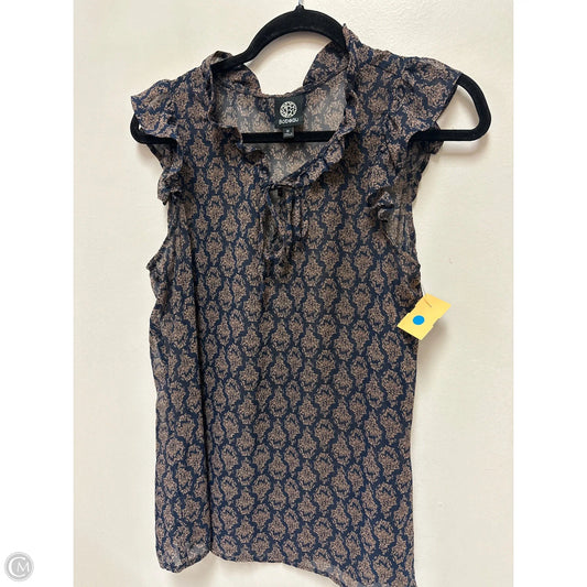 Top Sleeveless By Bobeau In Blue & Brown, Size: M