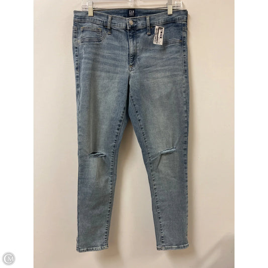 Jeans Skinny By Gap In Blue Denim, Size: 12