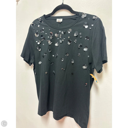 Top Short Sleeve By J. Crew In Black, Size: L
