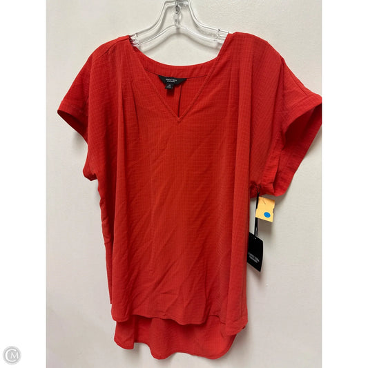 Top Short Sleeve By Simply Vera In Red, Size: Xl