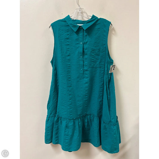 Dress Casual Short By Time And Tru In Teal, Size: 2x