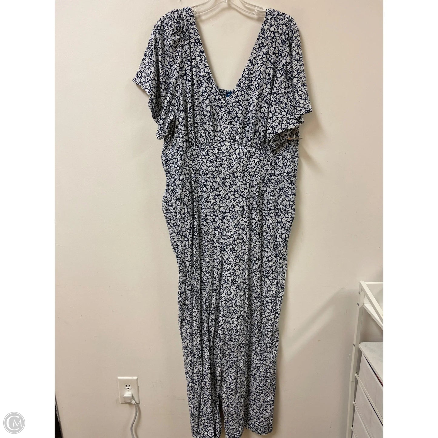 Jumpsuit By Old Navy In Blue & White, Size: 1x