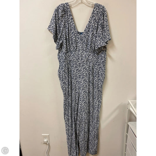 Jumpsuit By Old Navy In Blue & White, Size: 1x