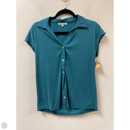 Blouse Short Sleeve By Green Envelope In Teal, Size: S