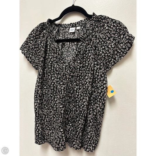 Top Short Sleeve By Gap In Black & Red, Size: S
